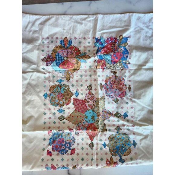 Vintage 90s quilted stitch pillowcase 1 single sham - Picture 1 of 4